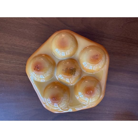 Luzifer Bauscher Weiden Escargot Serving Dish Set of 6 White Porcelain German Vt - Picture 4 of 13